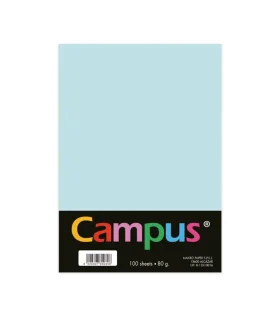 Papel A4 Campus 80g 100 Hojas Azul Cielo