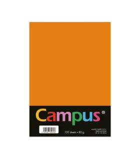 Papel A4 Campus 80g 100 Hojas Naranja
